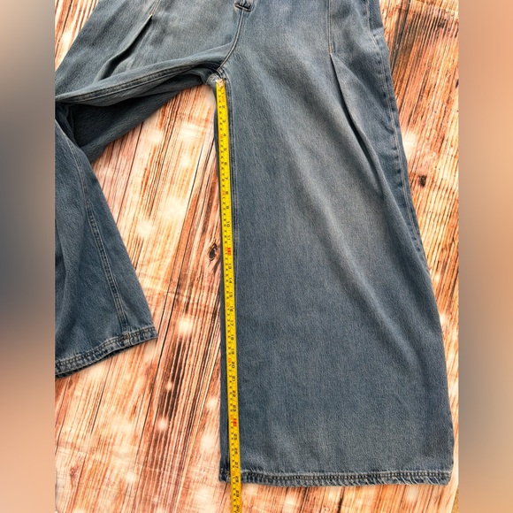 FREE PEOPLE CRVY BADLANDS COVERALL WE THE FREE WIDE LEG DENIM - Picture 8 of 14